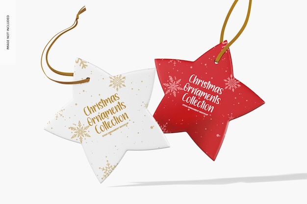 Modelo de adornos de estrellas de Navidad