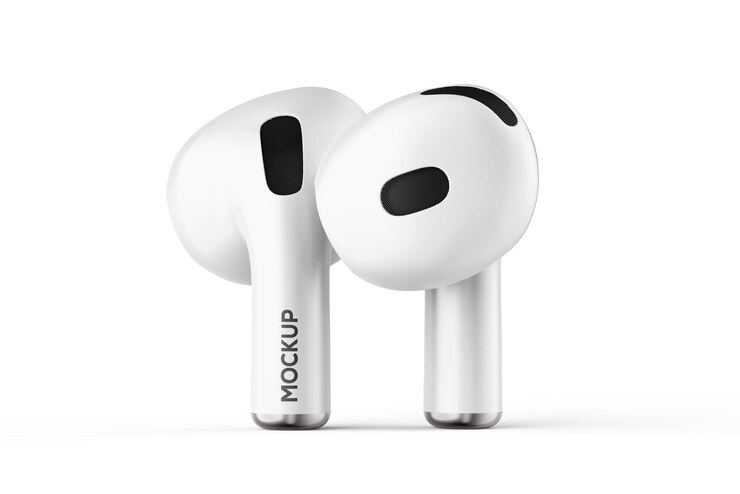 PSD modelo de airpods editable para la marca