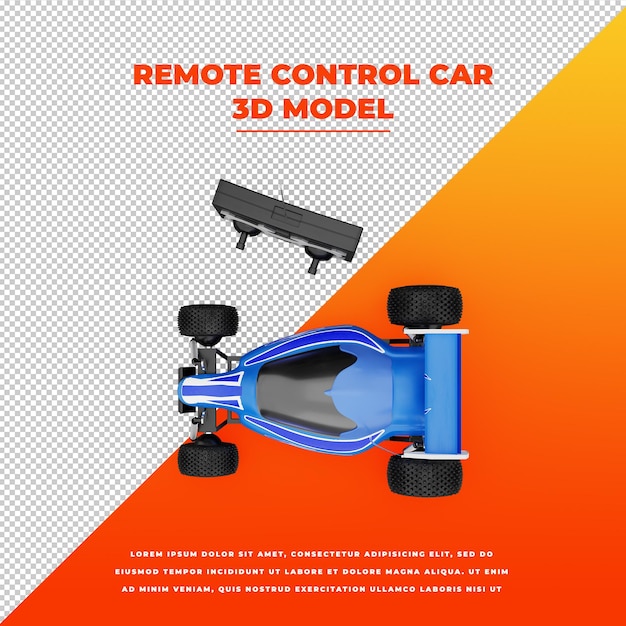 Modelo aislado 3d de coche de control remoto