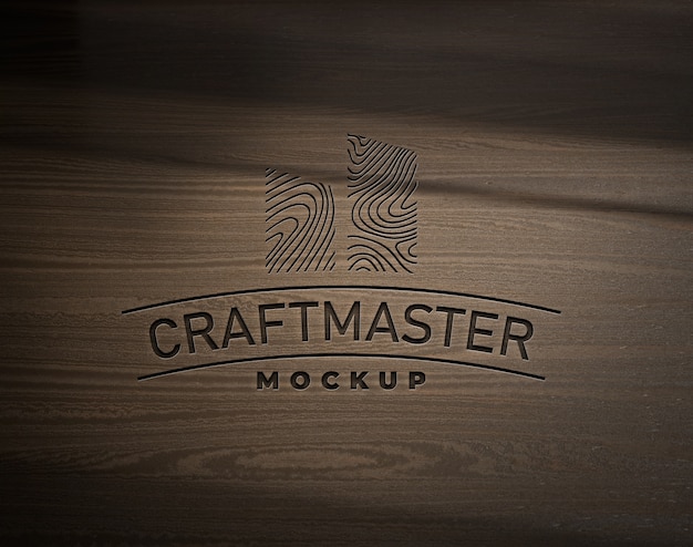 Modelo de un antiguo logotipo grabado en madera