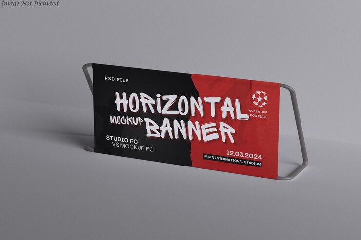 PSD modelo de bandera horizontal (en inglés)
