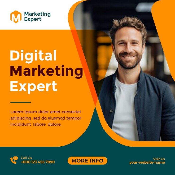 PSD modelo de banner de agencia de marketing digital moderna y redes sociales