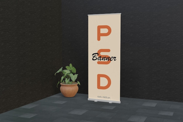 Modelo de banner enrollable