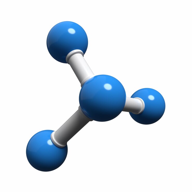 PSD un modelo blanco y azul de una estructura molecular