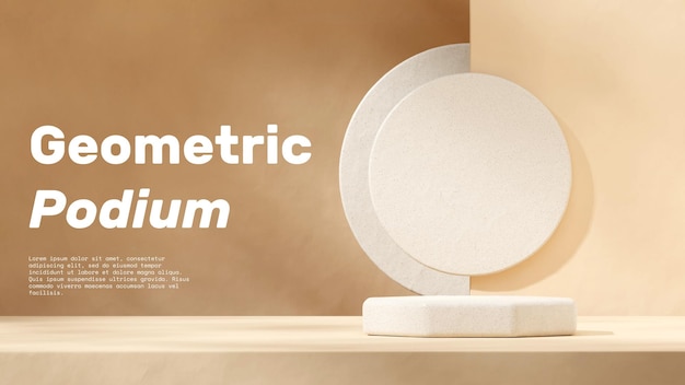 modelo en blanco suelo de cerámica beige con textura en paisaje pared marrón superficie áspera renderizado en 3D