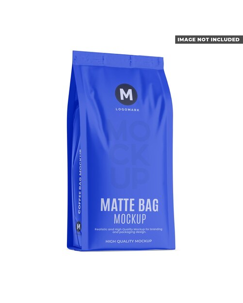 PSD modelo de bolsa de café mate