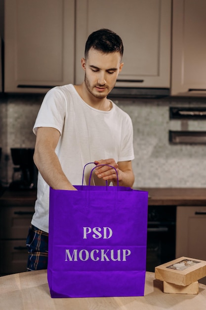 Modelo de bolsa de compras PSD