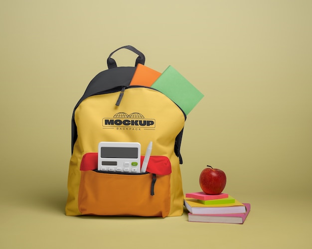 Modelo de bolsa escolar para libros y suministros