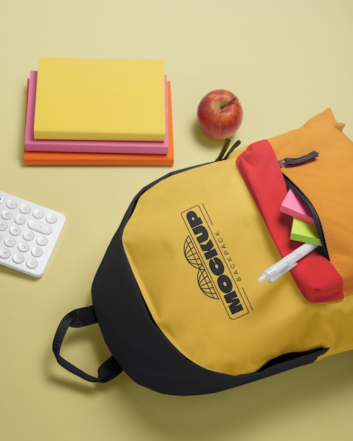 PSD modelo de bolsa escolar para libros y suministros