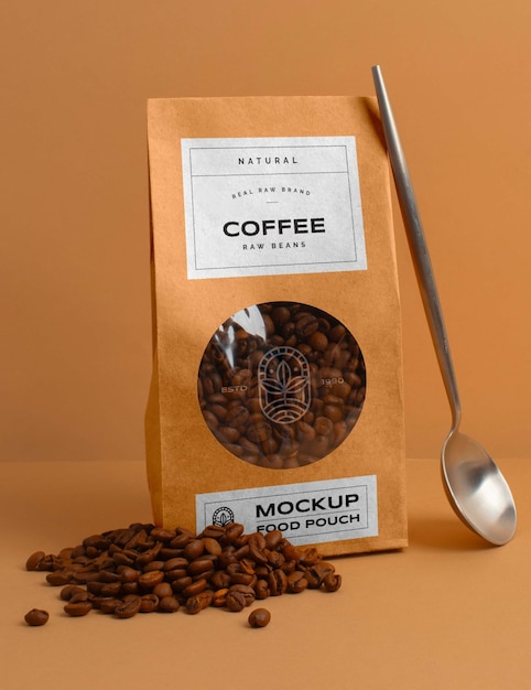 Modelo de bolsa de granos de café