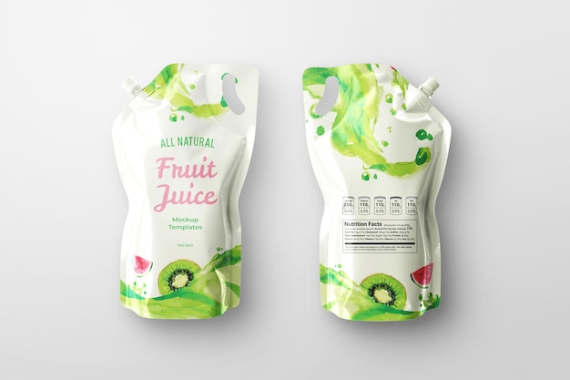 Modelo de bolsa de jugo de frutas