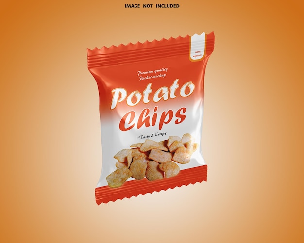 Modelo de bolsa de mini patatas fritas brillantes de primera calidad para la marca