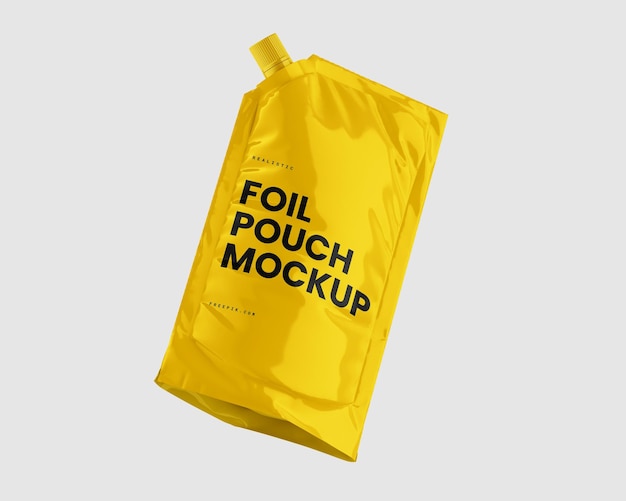 Modelo de bolsa de papel de aluminio brillante