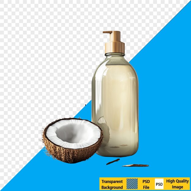 Modelo de botella de aceite de coco