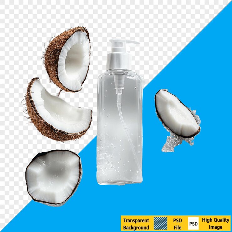 PSD modelo de botella de aceite de coco
