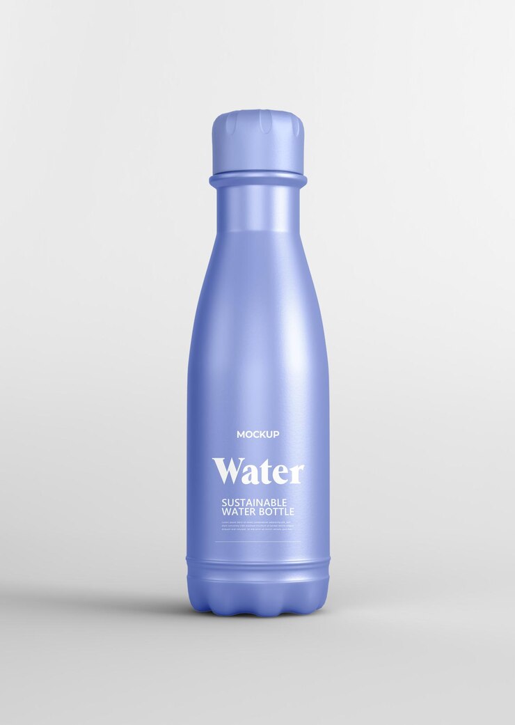 PSD modelo de botella de agua metálica elegante para la hidratación sostenible