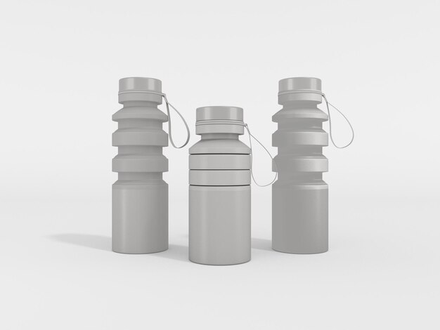 modelo de botella de agua plegable