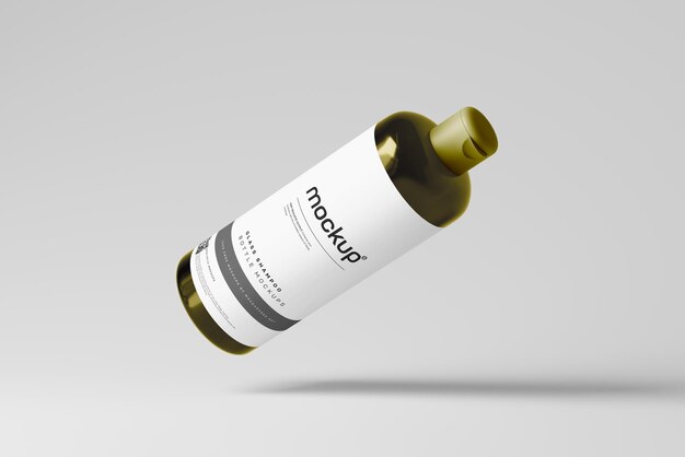 Modelo de botella de champú de vidrio o de lavado corporal