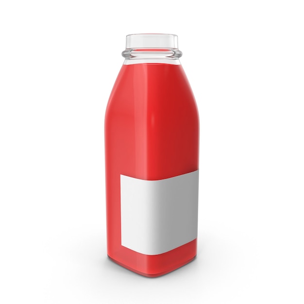 Modelo de botella de jugo rojo