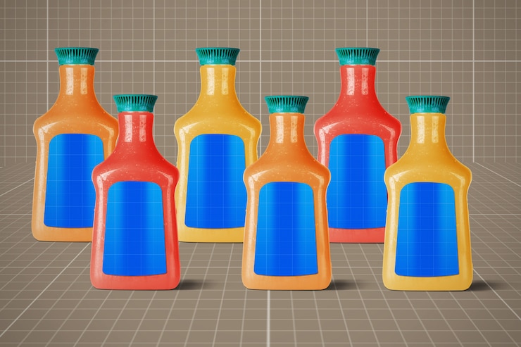 PSD modelo de botella de jugo