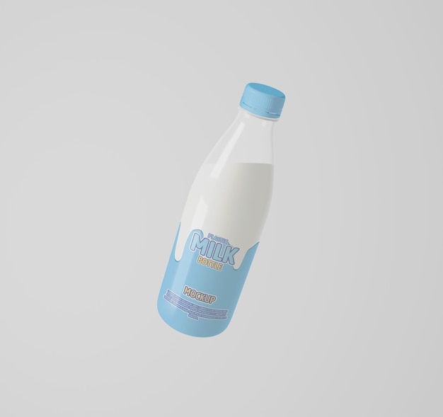 PSD modelo de botella de leche de plástico