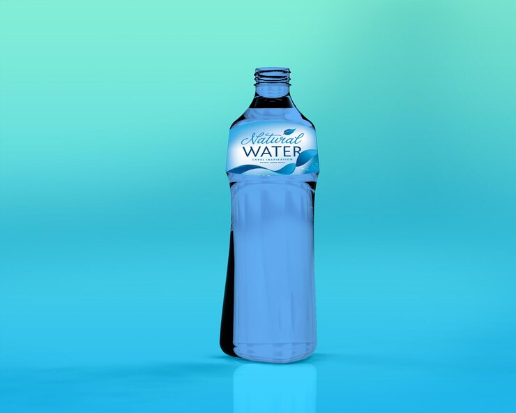 PSD modelo de botella de minerales de montaña frescos