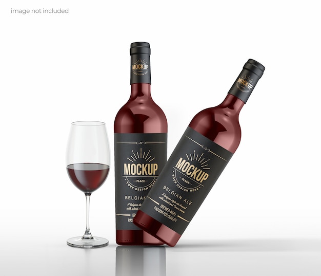 Modelo de botella de vino