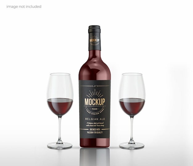 Modelo de botella de vino