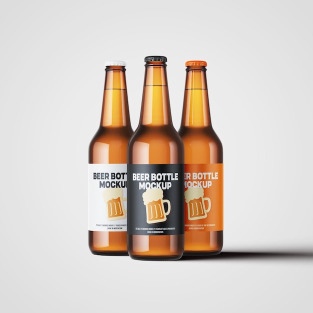Modelo de botellas de cerveza