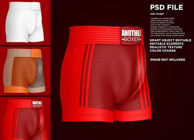 PSD modelo de boxeador de patadas en los pantalones