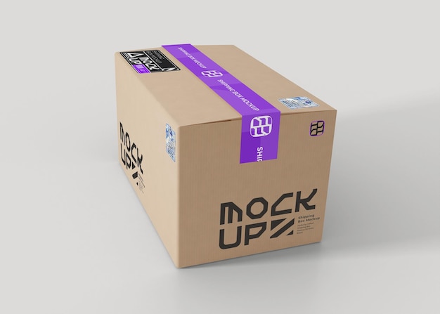 Modelo de caja de cartón para el envío