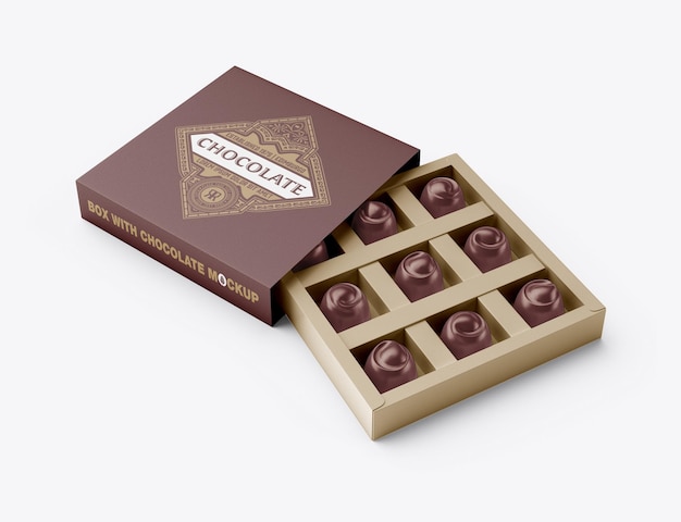 Modelo de una caja de chocolates