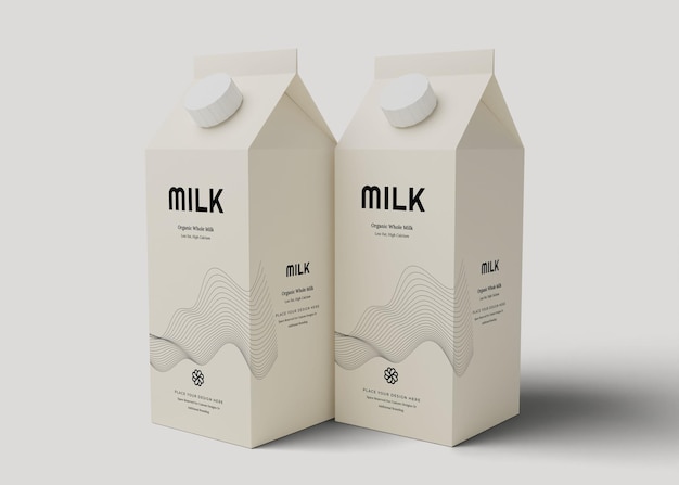 Modelo de caja de envasado de leche