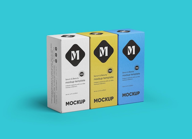 Modelo de caja de papel cosmético