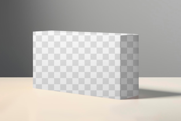 Modelo de caja de producto png diseño transparente