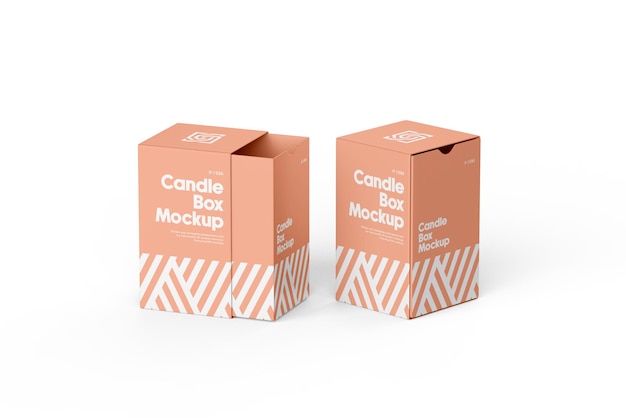 Modelo de caja de velas deslizante personalizable