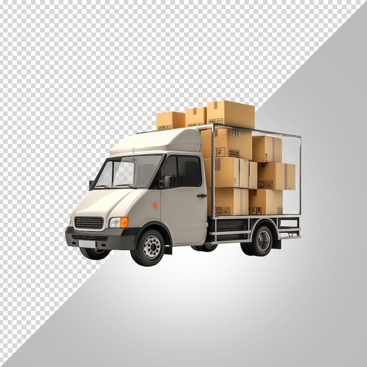 PSD modelo de camión de entrega