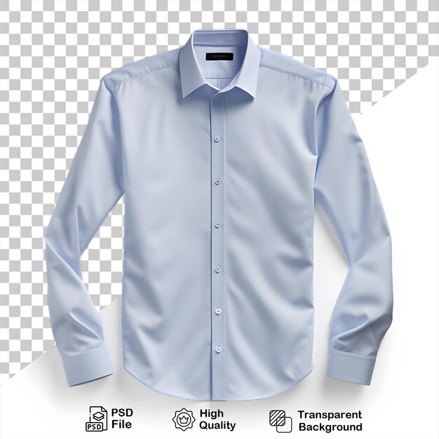 PSD modelo de camisa de botón aislado en fondo transparente incluye archivo png