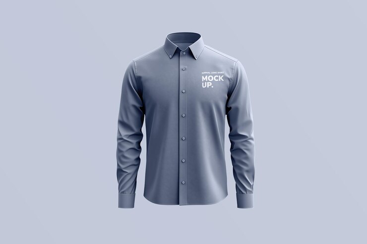 PSD modelo de camisa de vestido realista