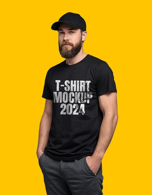 PSD modelo de camiseta para hombre