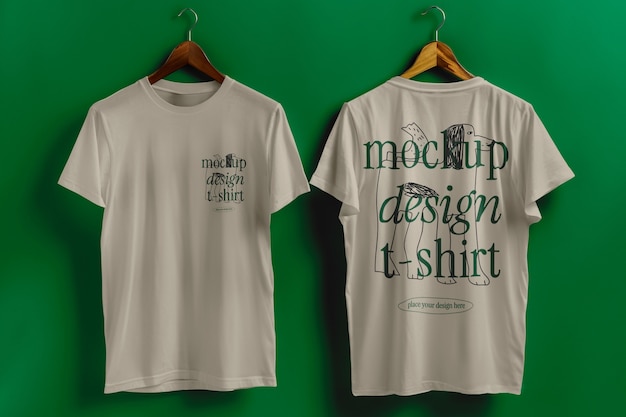 Modelo de camiseta con inscripción tanto en el frente como en la parte trasera