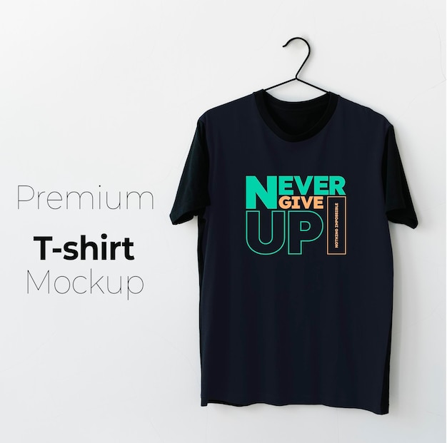 Modelo de camiseta negra para hombres