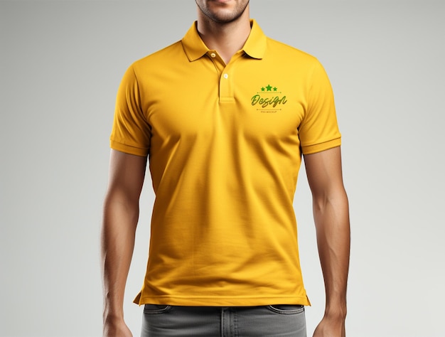 PSD modelo de camiseta de polo en formato psd