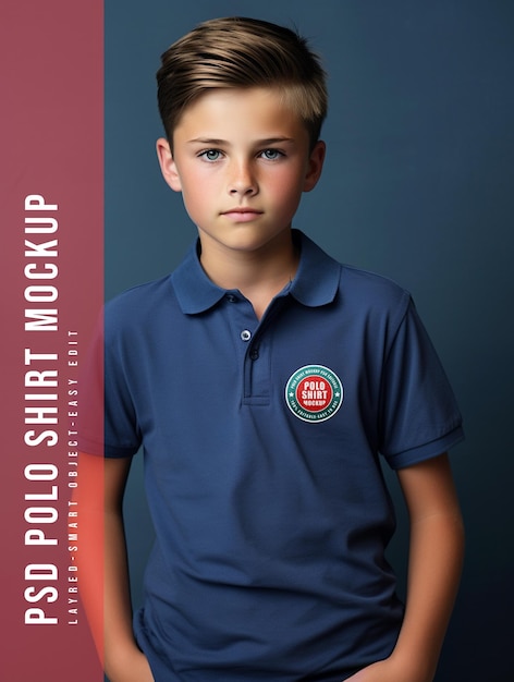 Modelo de camiseta de polo para niños