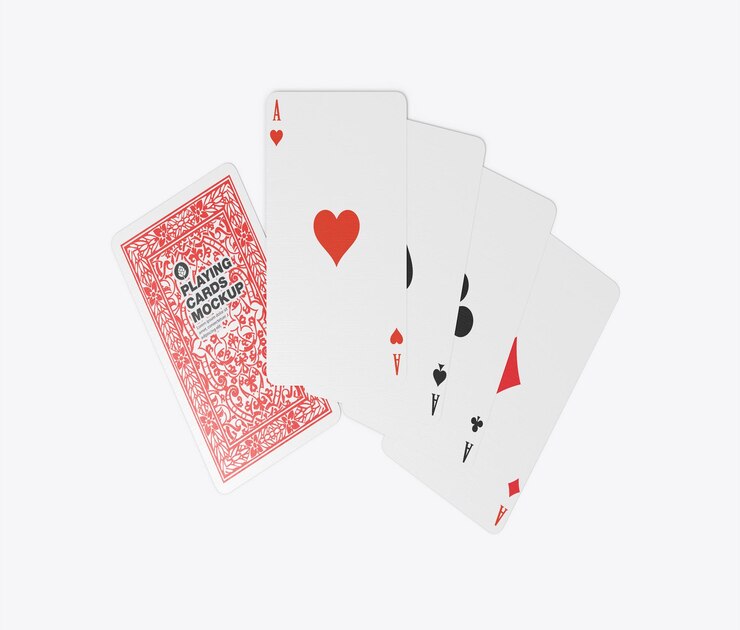 PSD modelo de cartas de juego de póquer