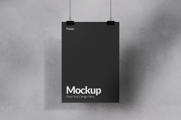 Modelo de cartel colgado
