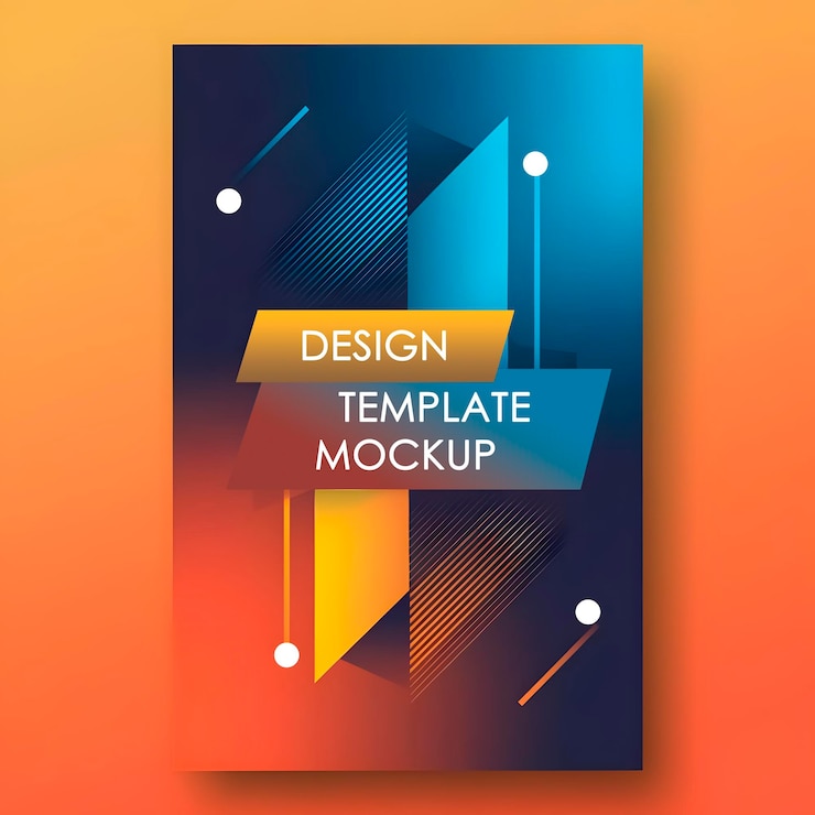 PSD modelo de cartel de colores