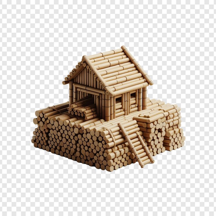 PSD un modelo de una casa hecha de piedra