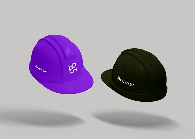 PSD modelo de casco de trabajador