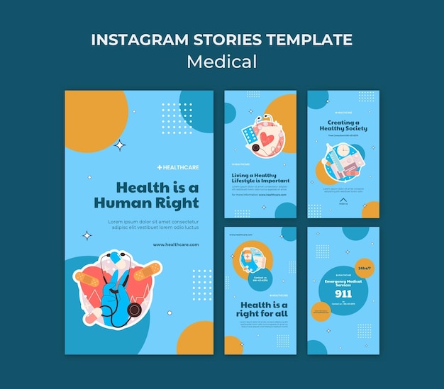 Modelo certo de histórias do instagram para saúde
